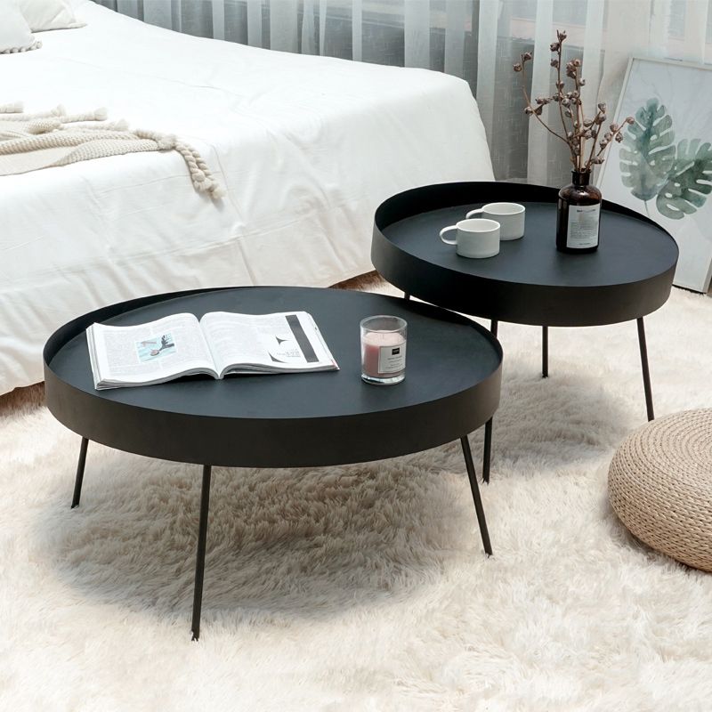 Geometric Metal Coffee Table Modern 4 Legs 15.7''/23.6''/31.5'' Cocktail Table