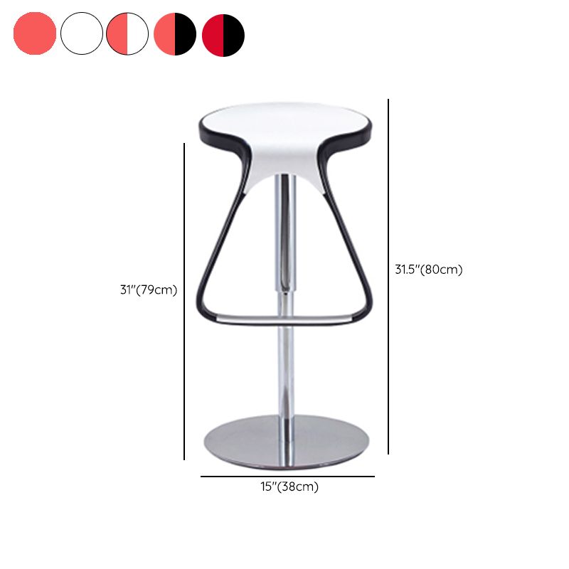Plastic Counter Stool Modern Adjustable Height Bar Stool with Footrest