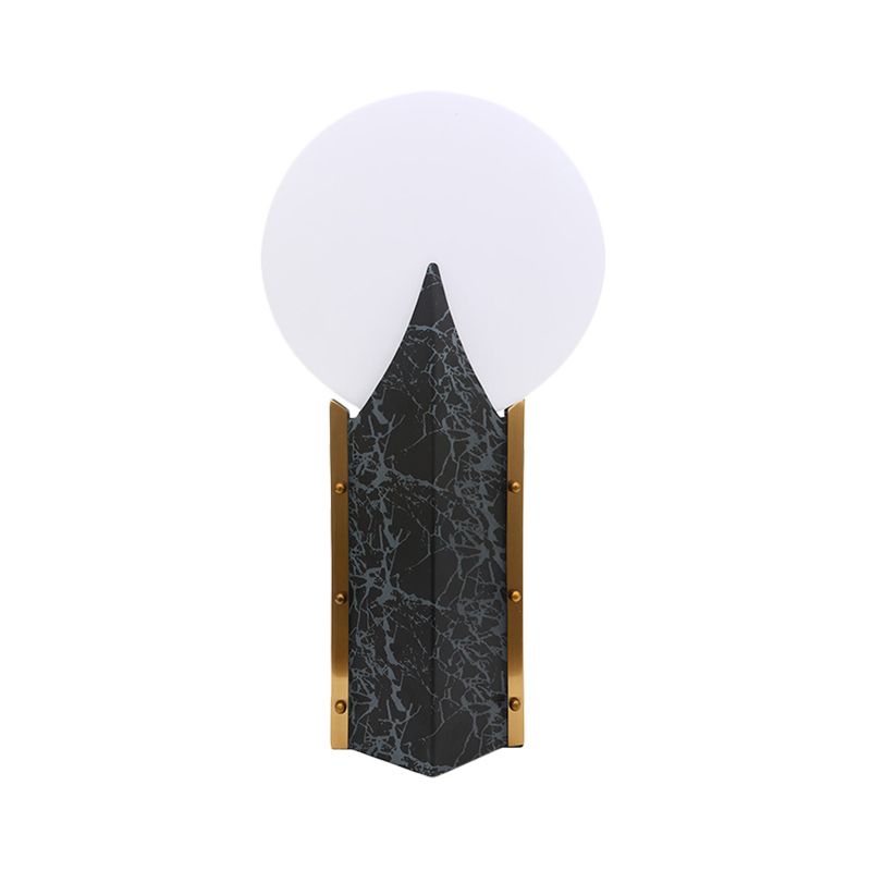 Panneau rond acrylique Light Light Modern 1 Light Black Creative Table Lampe avec base en acier inoxydable
