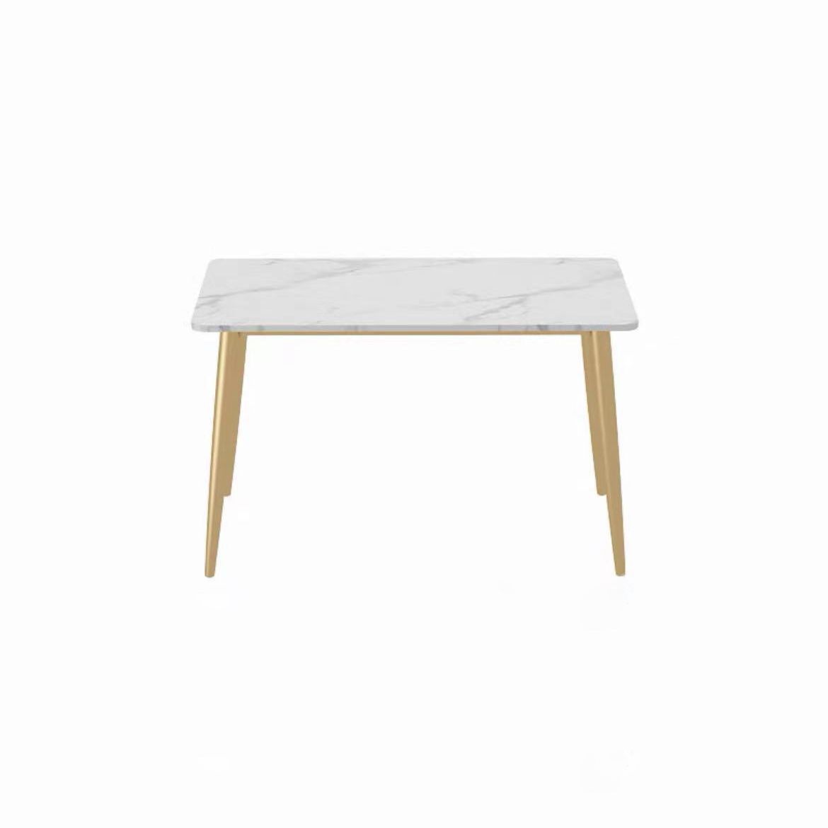 Minimalist Style Rectangular Sintered Stone Dining Set White Standard Dining Set for Kitchen