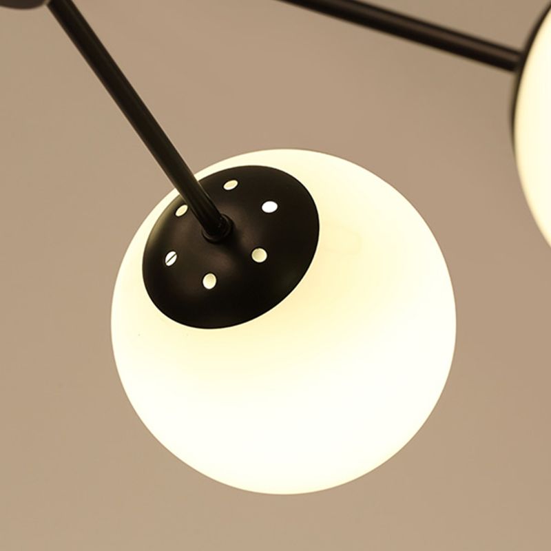 Modern Glass Ceiling Pendant Light Spherical Ceiling Hung Fixtures for Bedroom