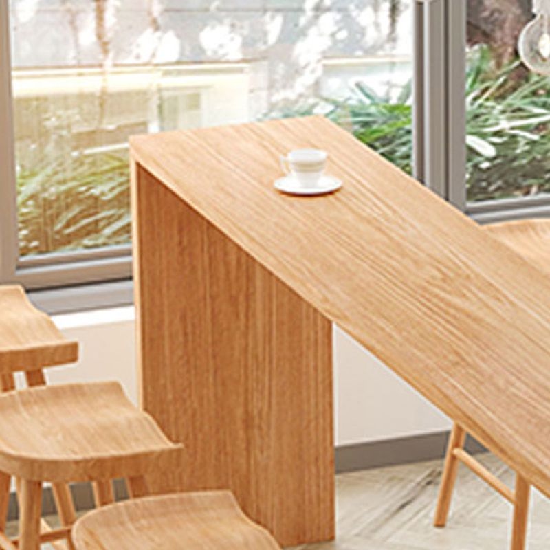 1/2/5/9 Pieces Modern Rectangular Pub Table Set Wooden Counter Table with Backless Stools