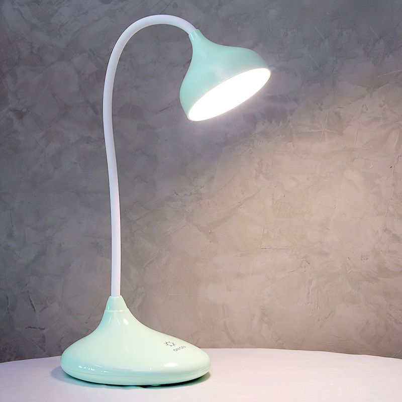 Teardrop Shaped Plastic Study Lamp Macaron LED Table Light for Dormitory