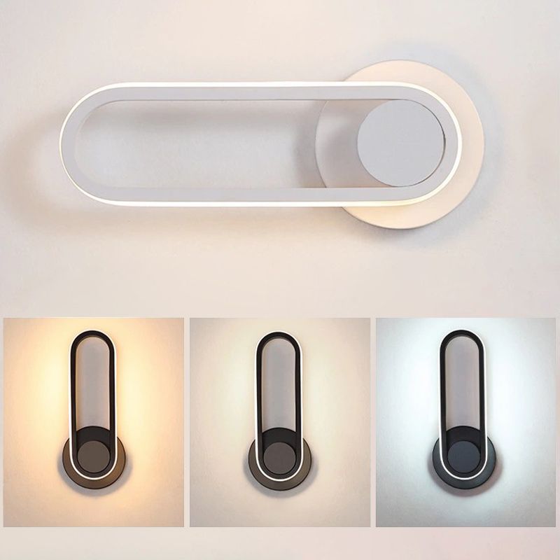 Apparecchi per illuminazione a parete in metallo Ellisse moderno lampada montata a parete per camera da letto