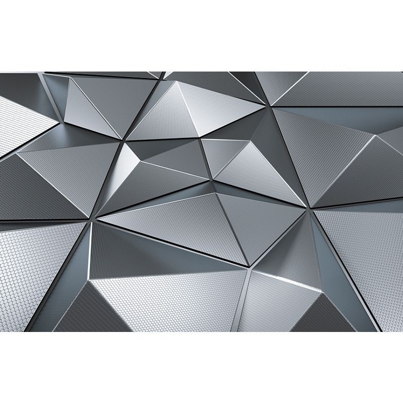 Extra Large Geometric Wall Mural Soft Color Non-Woven Wall Decor for Girls Bedroom, Custom