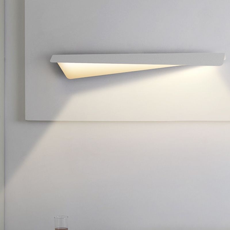 Metal 1 - Light LED Bath Fixture in White Unique Contemporary Bathroom Vanity Lighting