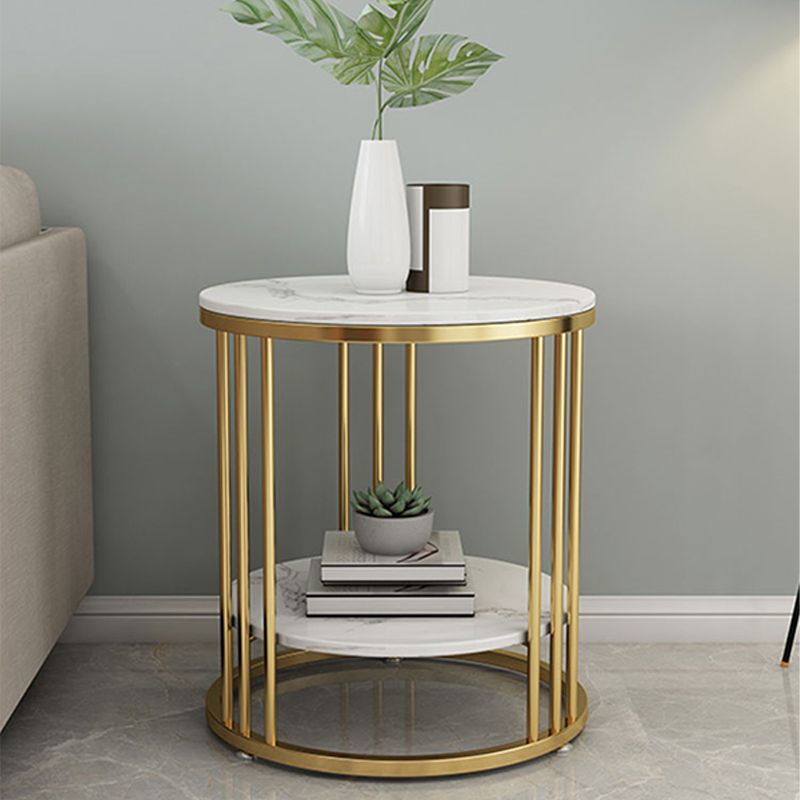 Minimalist Round Corner Table Frame Sofa Side Table for Living Room