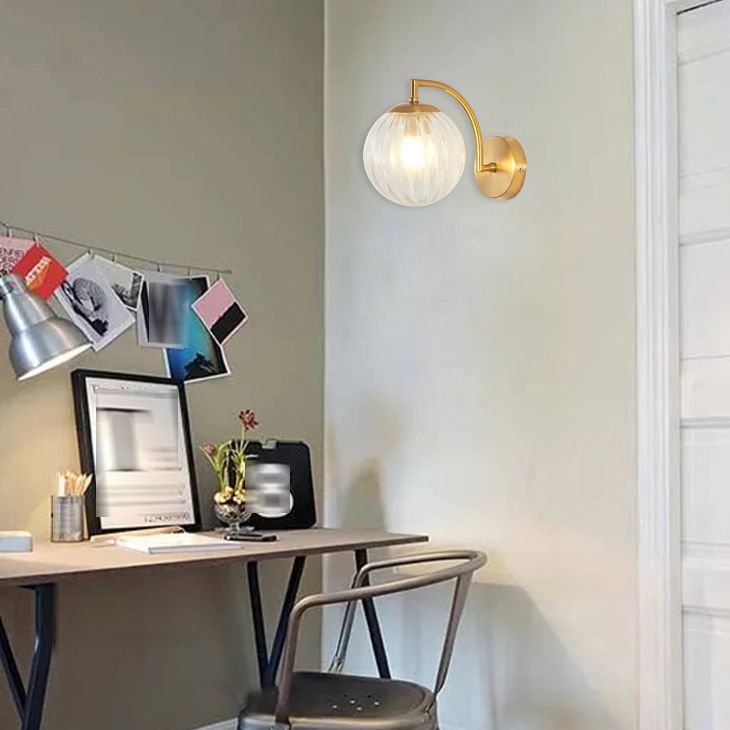 Modern Wall Lamp Glass Shade Wall Vanity Lights for Powder Room Washroom