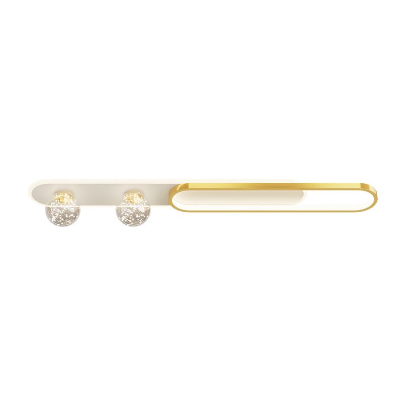 Modern Luxury LED Ceiling Light Globe Glass Flush Mount with Acrylic Shade