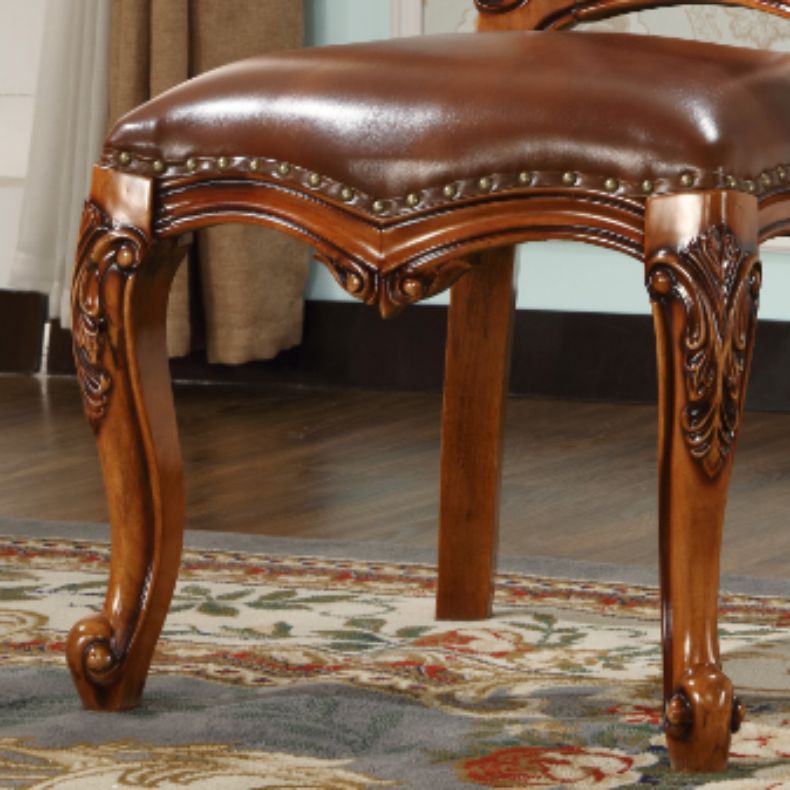 Solid Wood Dining Chairs Glam Style Armless Dining Chairs for Dining Room