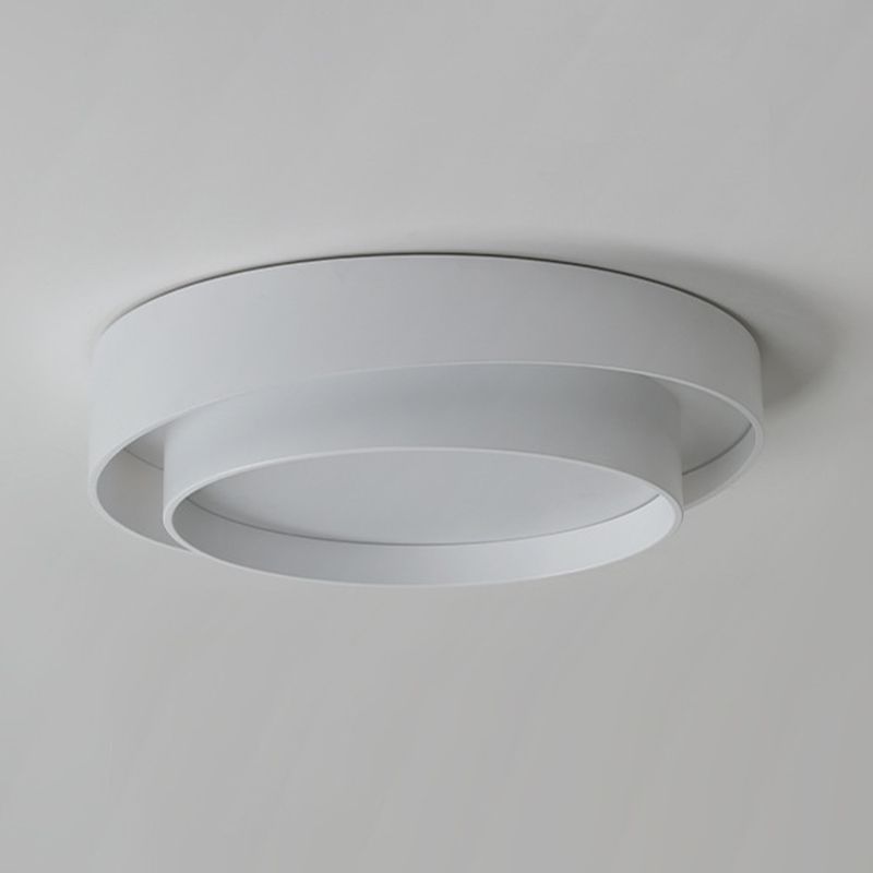 Nordic Round Flush Mount Metal LED Ceiling Light Fixture for Bedroom