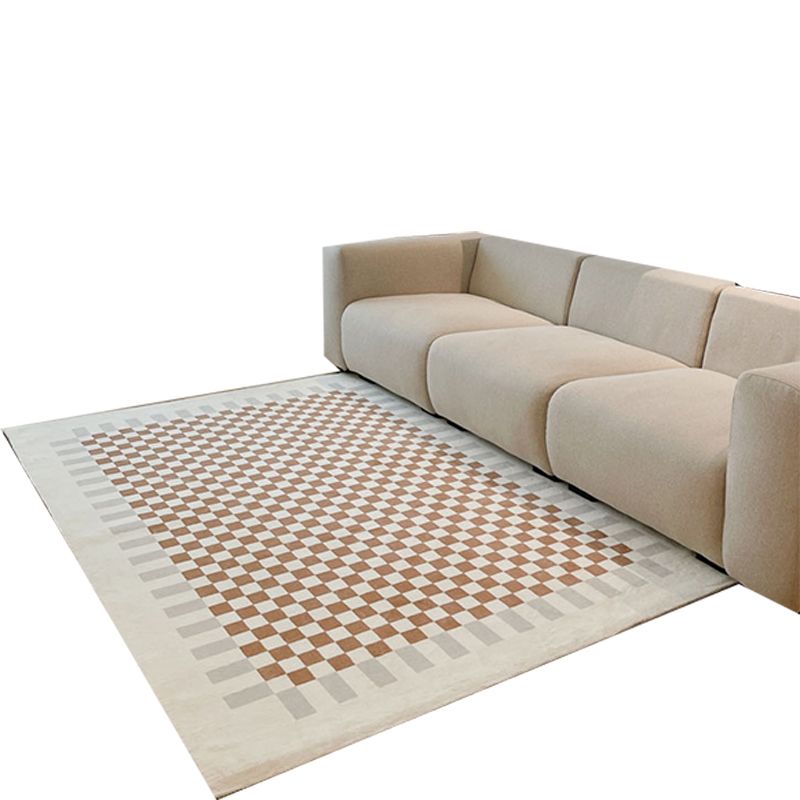 Bruin modern tapijt Blending rooster tapijt Non-slip achterste tapijt voor woningdecoratie