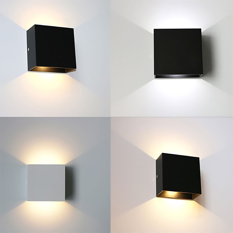 Metall quadratische Leuchten Leuchte zeitgenössische LED -Wandmontage -Leuchte Leuchte