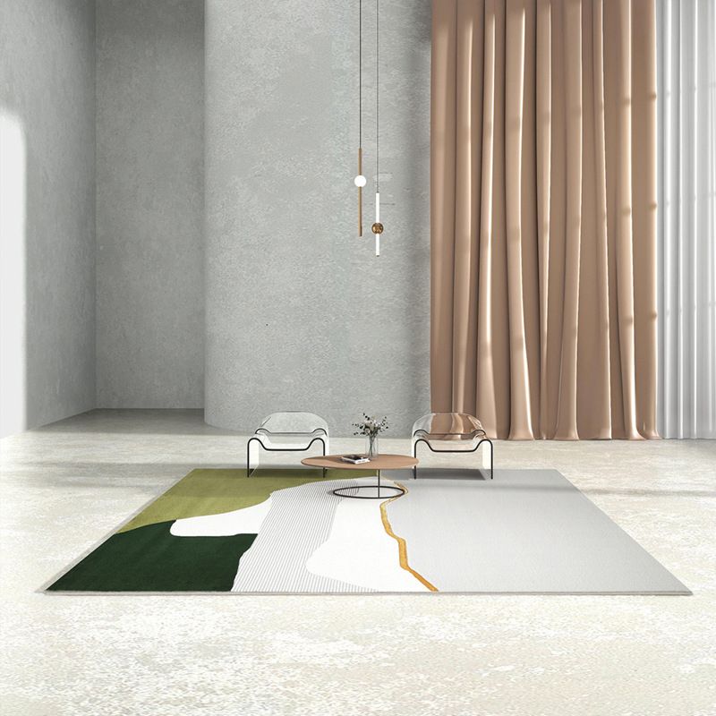 Modern Polyester Carpet Trendy Zebra Pattern Carpet Non-Slip Area Rug for Living Room