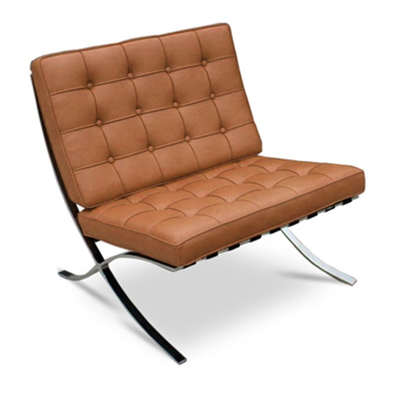Faux Leather Accent Chair 29.52" L x 30.70" W x 30.70" H Tufted Lounge Chair