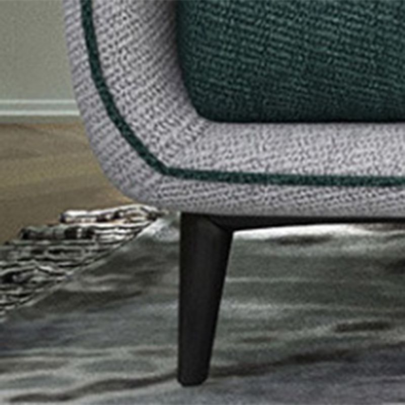 Modern Slipcovered Fabric Living Room Square Arm Pillows Seating