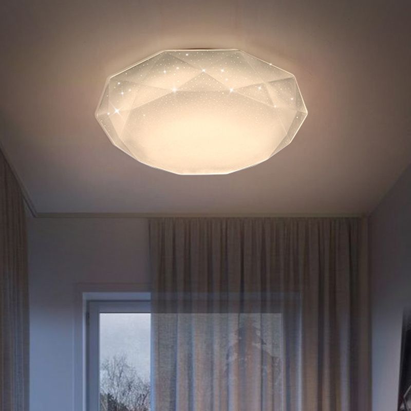 Lámparas de techo de acrílico contemporáneas con montaje empotrado geométrico para dormitorio