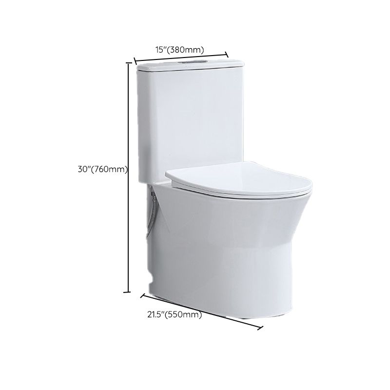 Contemporary Flush Toilet Floor Mounted Siphon Jet Porcelain Urine Toilet