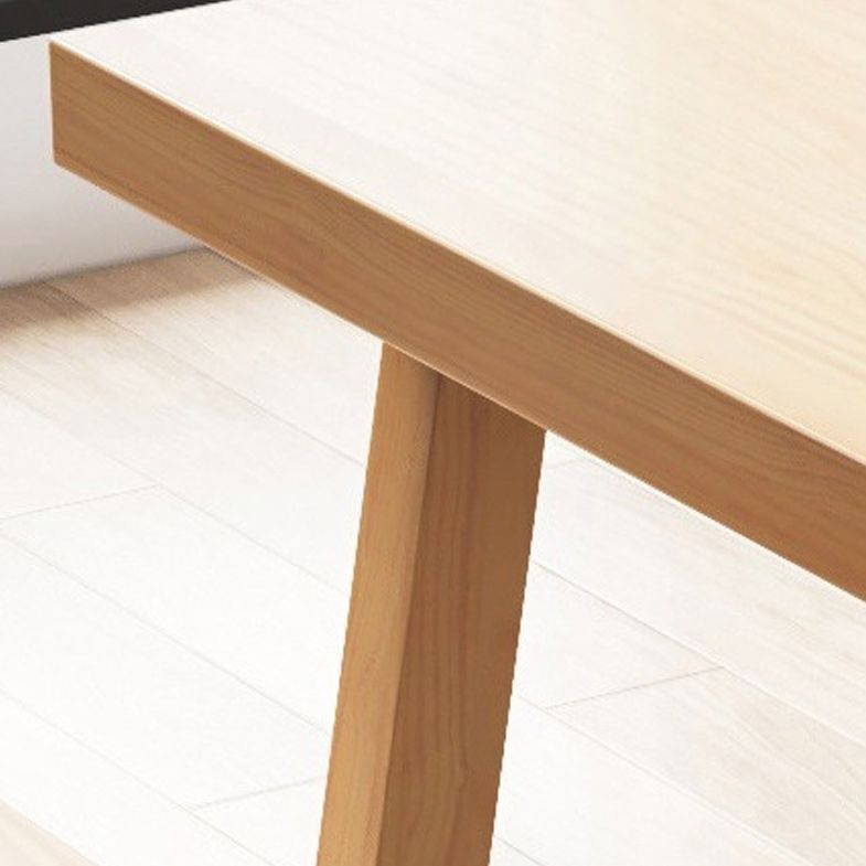 Sled Base Dining Table Contemporary Wood Dining Table for Home