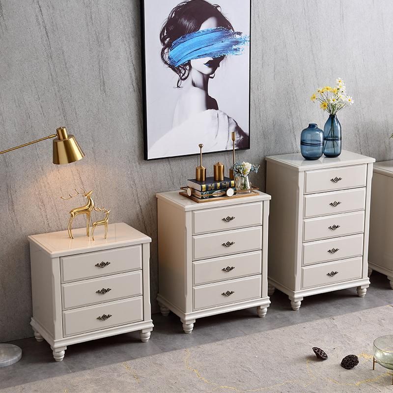 Contemporary Grey Accent Chest with Soft Close Drawers in Rubberwood