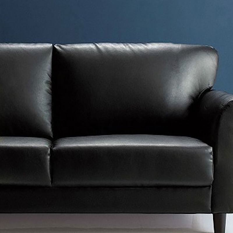 Standard 4 Legs Sofa Modern Distressed Leather Flared Arm Sofa