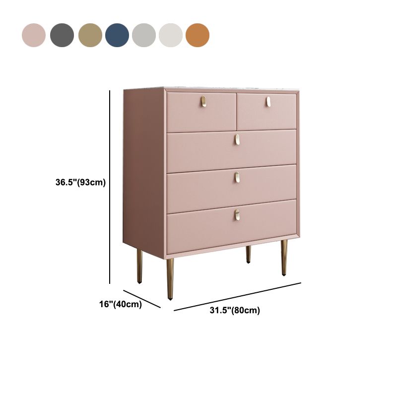 5 Drawers Vertical Wooden Lingerie Chest Modern Bedroom Storage Chest