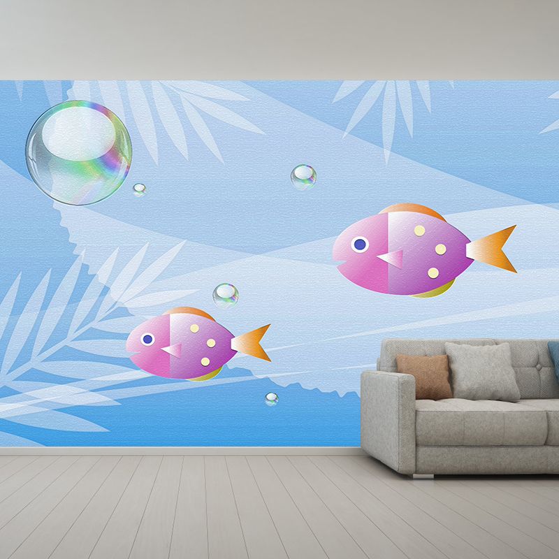 Decorative Illustration Mural Wallpaper Sea World Indoor Wall Mural