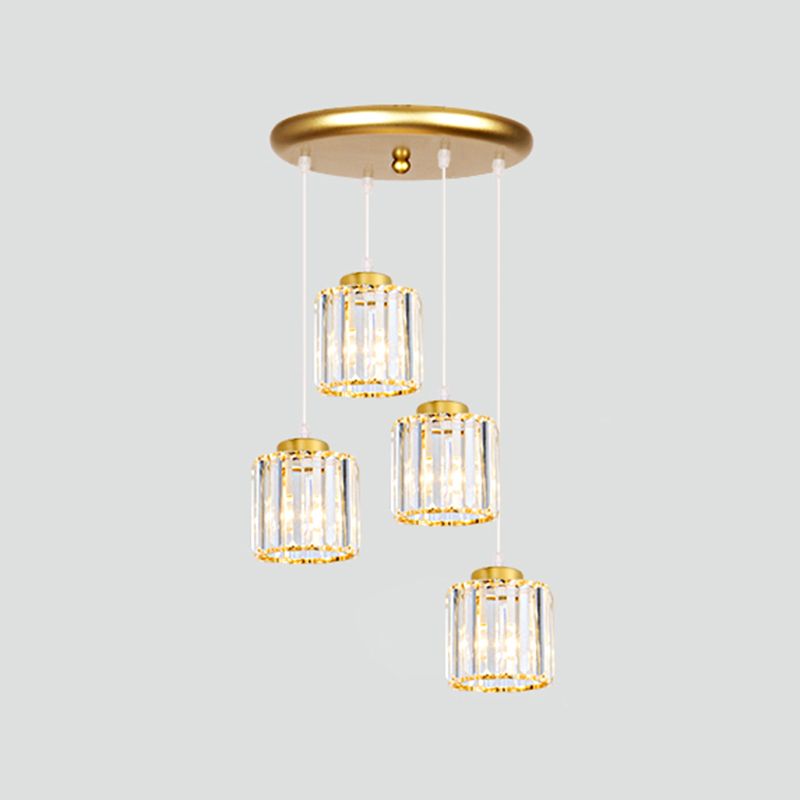 Geometrischer Schattenstreppenhänke Lichtglas zeitgenössischer Multi -Licht -Anhänger