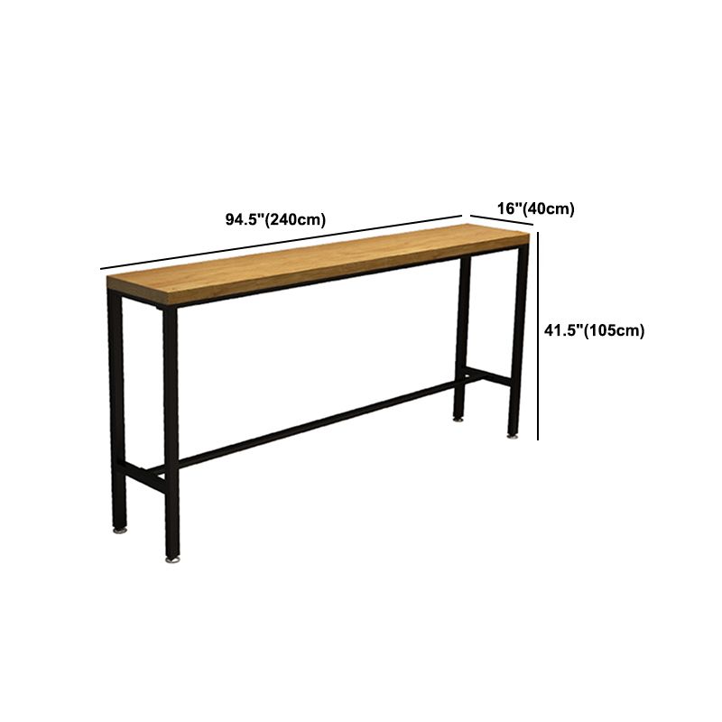 Industrial 1/611 Pieces Bar Table Set Rectangle Pine Wood Counter Table with High Stools