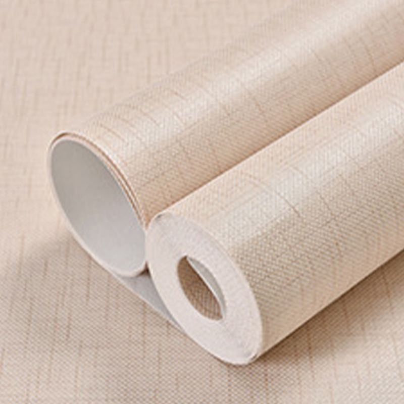 Non-Woven Weave Pastel Wallpaper Simple Solid Wall Art for Living Room, 54.2-sq ft