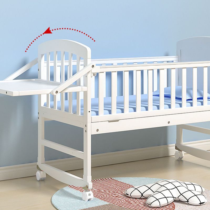 White Solid Wood Crib Cradle Nursery Center Solid Wood Crib Cradle