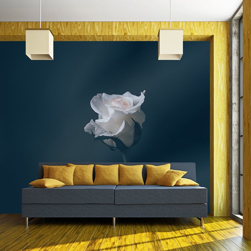 Roses Resistant Mural Wallpaper Environment Friendly Sleeping Room Wall Mural