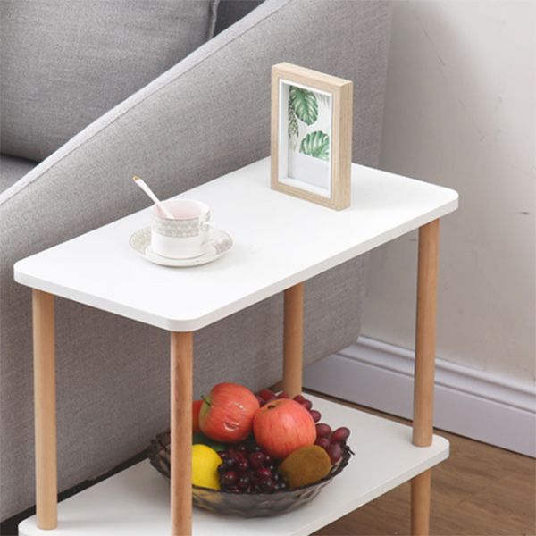 20.87" Tall Contemporary Style Side End Table Wooden 4 Legs Sofa Side Accent Table