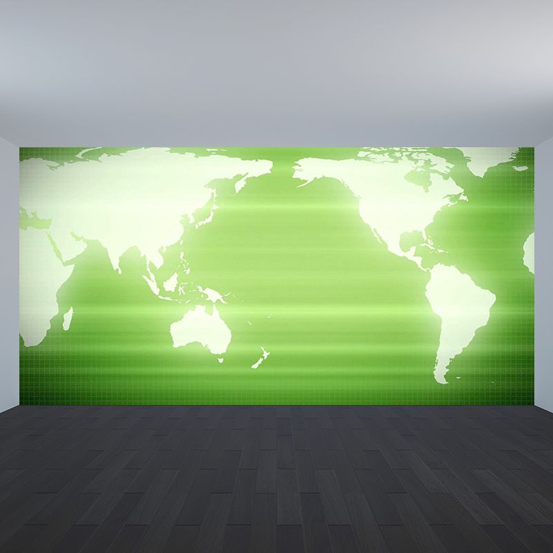 Continent Map Wallpaper Murals for Bedroom Water Resistant, Personalised Size