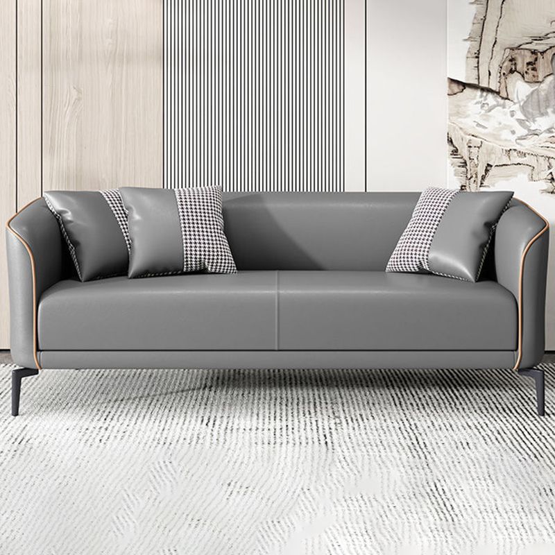 25.98" Wide Tuxedo Arm Sofa Stain Resistant Standard Sofa with 2 Pillow