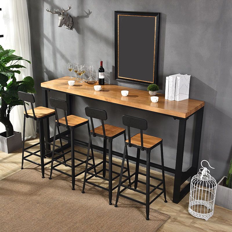 Industrial Table and Stool Set 1/5/9 Pcs Iron Frame Bar Table and Stools