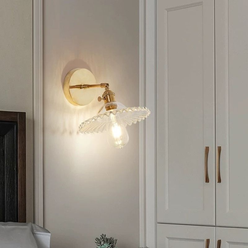 1-Light Geometric Wall Lights Modern Style Glass Wall Lighting Ideas