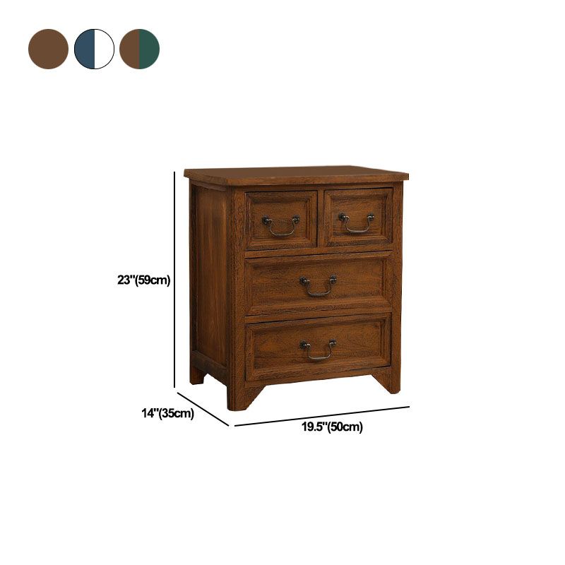 Traditional Solid Wood Lingerie Chest Vertical Storage Chest with Drawers ,19.5" L X 14" W