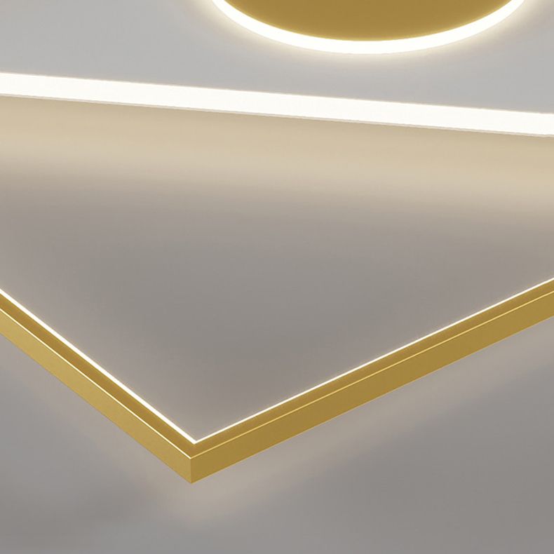 Simplicity Lighting Fixture Gypsophila LED Flush Mounted Ceiling Lights with Glass Shade