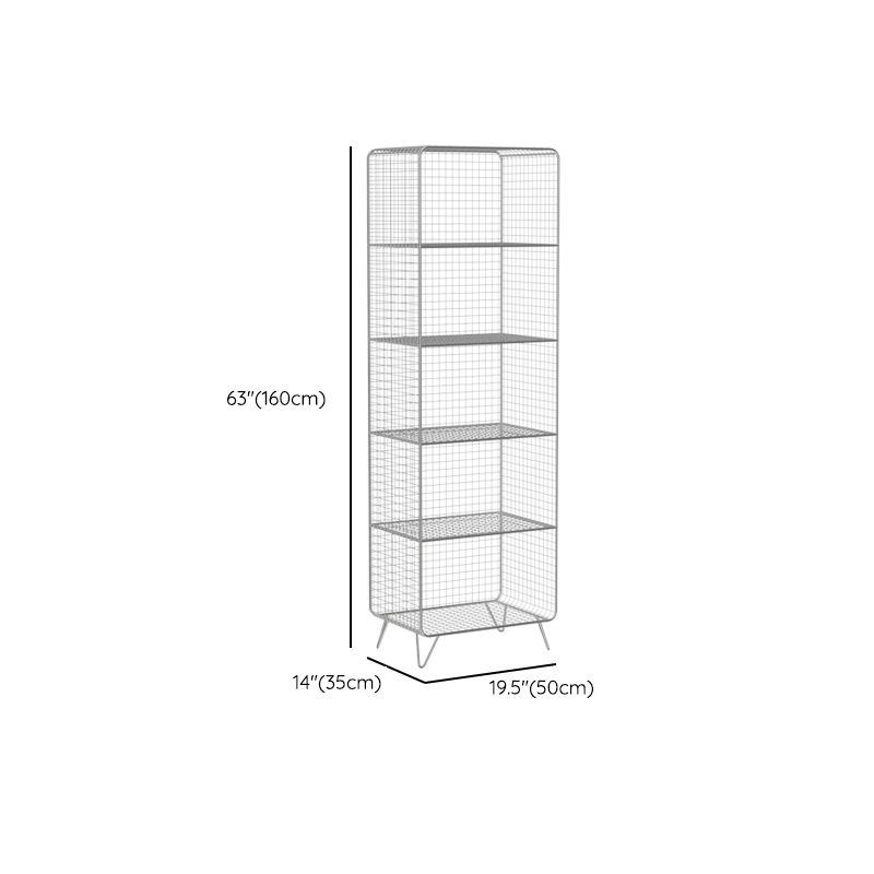 Metal Closed Back Bookshelf Shelves Included  Standard Bookcase