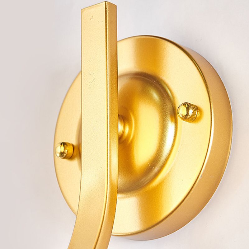 Iron & Glass 1 - Light Wall Sconce in Black / Gold Modernism Wall Lighting Fixture