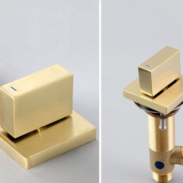 Modern Square Brass Tub Faucet with 2 Handles Deck Mount Bathroom Faucet