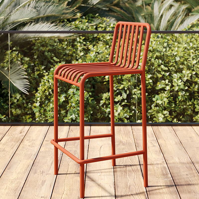 Industrial Low Back Counter Stool Metal Counter Stools for Home Use