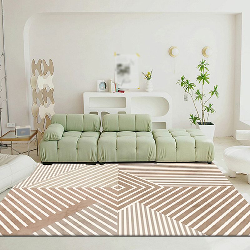 Geometric Pattern Living Room Rug Rectangle Carpet Washable Area Rug
