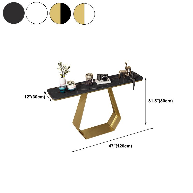 11" Wide Stone Contemporary Console Table Rectangle Accent Table