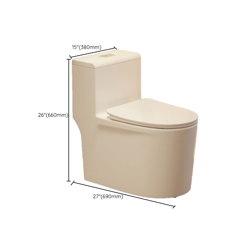 Contemporary Flush Toilet Floor Mounted Siphon Jet Toilet Bowl