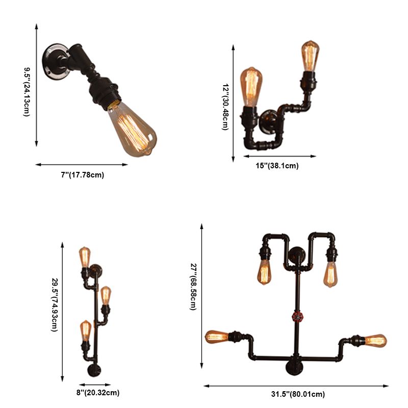Industrial Wall Sconce Lighting Metal Wall Mounted Light Fixture in Bar Style