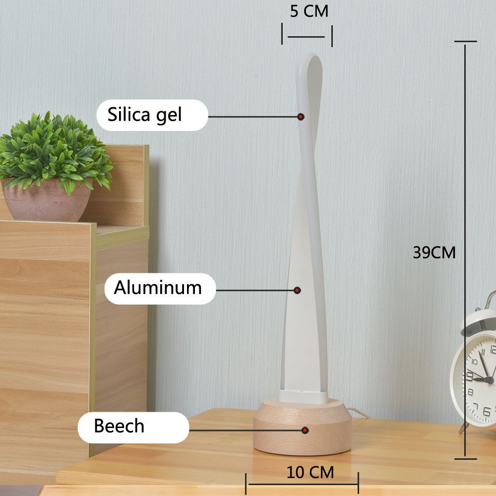 White Twist Night Stand Lighting Nordic Alluminio LED in alluminio Luce per camera da letto