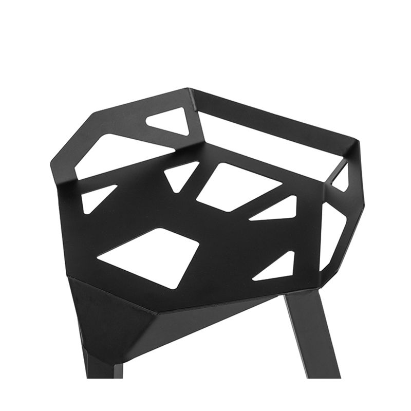 Industrial Low Back Counter Stools Metal Counter Height Stools for Home Use