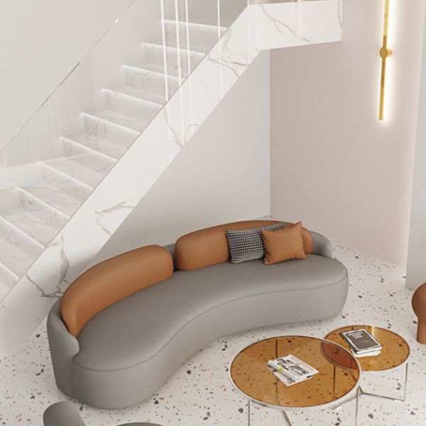 Faux Leather Cushions Back Sofa with Armless for Living Room